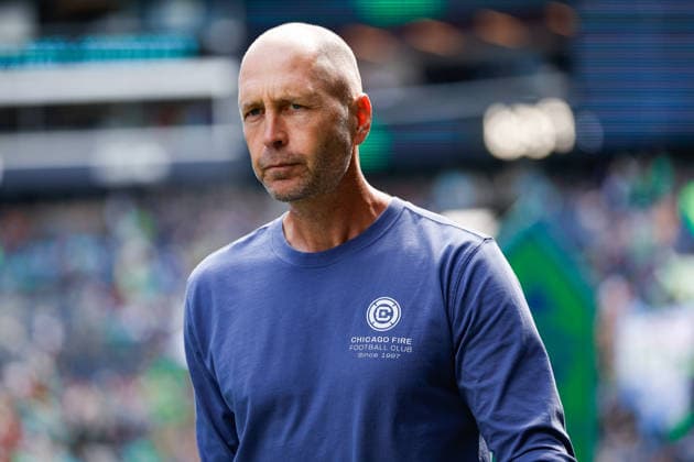 SEATTLE, WA - AUGUST 29: Head coach Gregg Berhalter looks on before a game between the Chicago Fire and Seattle Sounders on August 29, 2026 at Lumen Field in Seattle, Washington. (Photo by Henry Rodenburg Icon Sportswire) SOCCER: AUG 29 MLS, Fussball Herren, USA Seattle Sounders FC vs Chicago Fire FC EDITORIAL USE ONLY Icon26082904