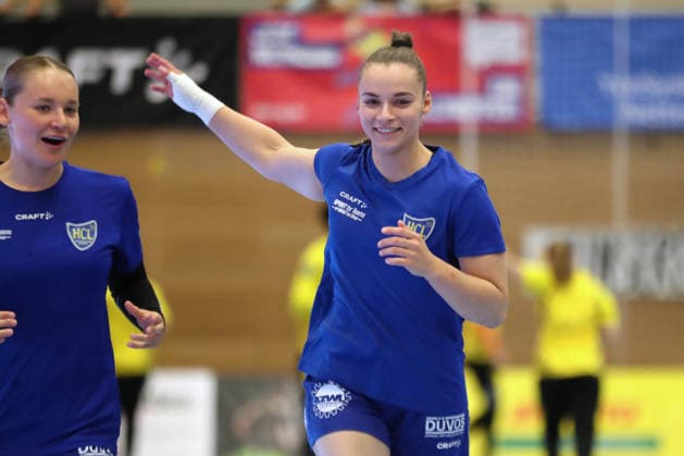 Handball, Alsco HBF1: HC Leipzig - Borussia Dortmund; 29.08.2026 Emely Theilig (10, HC Leipzig). Alsco Handball Bundesliga Frauen HBF1, Saison 2026 2027, 1. Spieltag: HC Leipzig vs. Borussia Dortmund am 29.08.2026 im Sportcenter Markranstädt. Copyright: xBEAUTIFULxSPORTS JanxKaeferx