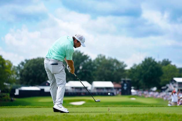 August 29, 2026, Atlanta, Georgia, USA: Alex Fitzpatrick (England) hits his tee shot on the 9th hole, during the third round at East Lake Golf Club. Atlanta USA - ZUMAd212 20260829_zsp_d212_107 Copyright: xRichardxDolex
