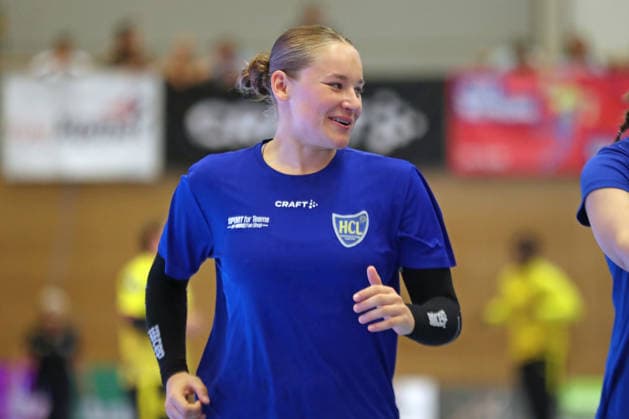 Handball, Alsco HBF1: HC Leipzig - Borussia Dortmund; 29.08.2026 Lara Tauchmann (28, HC Leipzig). Alsco Handball Bundesliga Frauen HBF1, Saison 2026 2027, 1. Spieltag: HC Leipzig vs. Borussia Dortmund am 29.08.2026 im Sportcenter Markranstädt. Copyright: xBEAUTIFULxSPORTS JanxKaeferx
