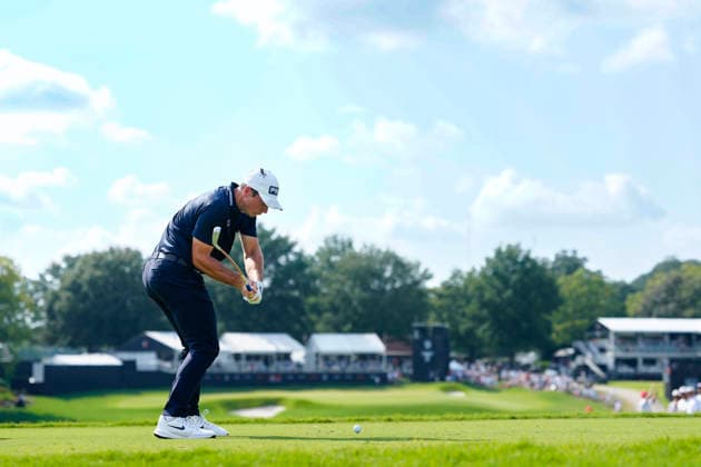 August 29, 2026, Atlanta, Georgia, USA: Viktor Hovland (Norway) hits his tee shot on the 9th hole, during the third round at East Lake Golf Club. Atlanta USA - ZUMAd212 20260829_zsp_d212_133 Copyright: xRichardxDolex