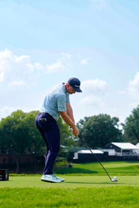 August 29, 2026, Atlanta, Georgia, USA: Justin Rose (England) hits his tee shot on the 9th hole, during the third round at East Lake Golf Club. PGA, Golf Herren Tour TOUR Championship  - ZUMAd212 20260829_zsp_d212_104 Copyright: xRichardxDolex
