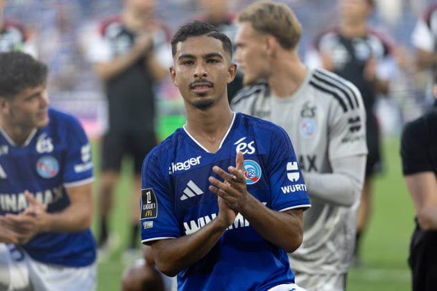 Gessime Yassine seen during Ligue 1 26 27 game between teams of RSC Strasbourg and RC Lens at Stade de la Meinau (Benjamin Faes Ball Raw Images) Strasbourg Stade de la Meinau France Copyright: xBenjaminxFaesx 0W4A8498