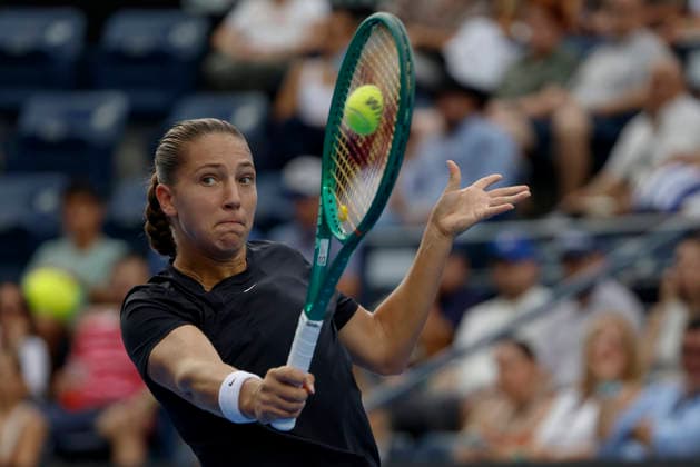 August 29, 2026, Monterrey, Nuevo Leon, Mexico: Diane Parry (FRA) in action against Elise Mertens (BEL) during the Monterrey Open WTA, Tennis Damen 500 final at the GNP Stadium in Monterrey, Nuevo Leon. Tenis 2026: Final WTA 500 Monterrey Parry Vs Mertens  - ZUMAo125 20260829_zip_o125_009 Copyright: xAntonioxOjedax