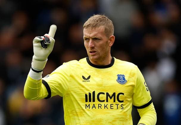 Jordan Pickford the Everton goalkeeper AFC Bournemouth v Everton, Premier League Football, Football, Vitality Stadium, Bournemouth, UK - 29 Aug 2026Bournemouth Vitality Stadium United Kingdom EDITORIAL USE ONLY No use with unauthorised audio, video, data, fixture lists, club league logos or live services. Online in-match use limited to 120 images, no video emulation. No use in betting, games or single club league player publications.  Copyright: xMattxImpey Shutterstockx 17119015dc