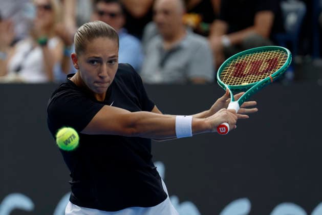 August 29, 2026, Monterrey, Nuevo Leon, Mexico: Diane Parry (FRA) in action against Elise Mertens (BEL) during the Monterrey Open WTA, Tennis Damen 500 final at the GNP Stadium in Monterrey, Nuevo Leon. Monterrey Mexico - ZUMAo125 20260829_zip_o125_006 Copyright: xAntonioxOjedax