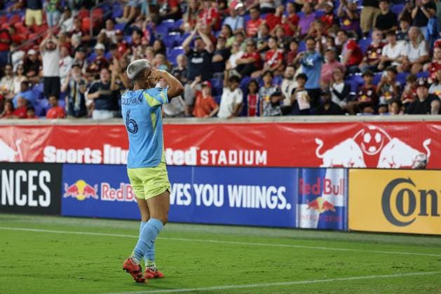 August 29, 2026, Harrison, New Jersey, USA: Philadelphia Union midfielder CAVAN SULLIVAN (6) reacted after scoring during the second half of the match against Red Bull New York at Sports Illustrated Stadium in Harrison, New Jersey, USA. Harrison USA - ZUMAc295 20260829_zsp_c295_011 Copyright: xJosexContrerasx