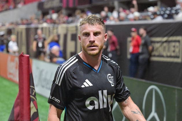 ATLANTA, GA - AUGUST 29: Pep Biel 16 of Charlotte FC reacts during the MLS, Fussball Herren, USA match between Charlotte FC and Atlanta United FC on August 29th, 2026 at Mercedes-Benz Stadium in Atlanta, GA. (Photo by Rich von Biberstein Icon Sportswire) SOCCER: AUG 29 MLS Atlanta United vs Charlotte FC EDITORIAL USE ONLY Icon260829035