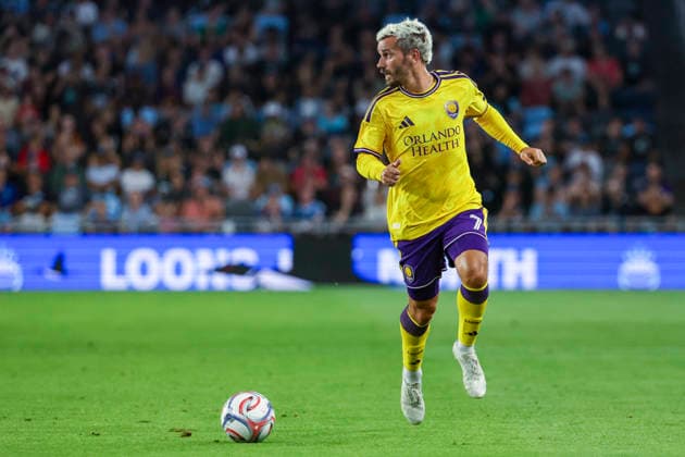 August 29, 2026, St. Paul, Minnesota, United States: Orlando City forward ANTOINE GRIEZMANN (7) looks to pass towards the net. Minnesota United hosted Orlando City on August 29th. The teams faced off at Allianz Field in St. Paul, Minnesota. The game ended in a draw 3-3. St. Paul United States - ZUMAt166 20260829_zsp_t166_001 Copyright: xMichaelxTurnerx