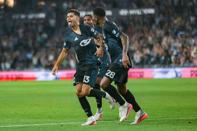 August 29, 2026, St. Paul, Minnesota, United States: Minnesota United FC defense ANTHONY MARKANICH (13) celebrates scoring a goal. Minnesota United hosted Orlando City on August 29th. The teams faced off at Allianz Field in St. Paul, Minnesota. The game ended in a draw 3-3. MLS, Fussball Herren, USA 2026 - Minnesota United 3:3 Orlando City  - ZUMAt166 20260829_zsp_t166_015 Copyright: xMichaelxTurnerx