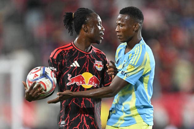August 29, 2026, Harrison, New Jersey, United States of America: Harrison, New Jersey United States of America. 29 Aug, 2026. New York Red Bulls midfielder RONALD DONKOR (48) and Philadelphia Union midfielder DANLEY JEAN JACQUES (21) in action at Sports Illustrated Stadium Philadelphia Union defeats New York Red Bulls 3 to 1. Credit: , Jr. Zuma Press MLS, Fussball Herren, USA 2026: Philadelphia Union 3:1 New York Red Bulls.  - ZUMAa301 20260829_aaf_a301_017 Copyright: xBrooksxVonxArxx