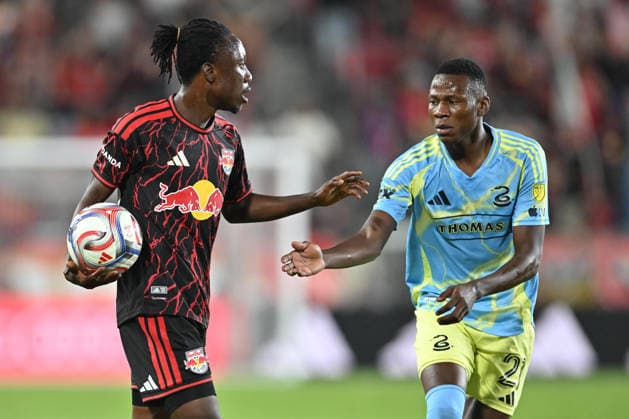 August 29, 2026, Harrison, New Jersey, United States of America: Harrison, New Jersey United States of America. 29 Aug, 2026. New York Red Bulls midfielder RONALD DONKOR (48) and Philadelphia Union midfielder DANLEY JEAN JACQUES (21) in action at Sports Illustrated Stadium Philadelphia Union defeats New York Red Bulls 3 to 1. Credit: , Jr. Zuma Press MLS, Fussball Herren, USA 2026: Philadelphia Union 3:1 New York Red Bulls.  - ZUMAa301 20260829_aaf_a301_027 Copyright: xBrooksxVonxArxx