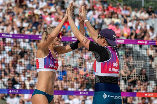 RECORD DATE NOT STATED German Beach Championship - Deutsche Beachvolleyball Meisterschaft Dortmund, Germany 29.08.2026 DORTMUND, GERMANY - AUGUST 29: Nele Barber (Player 1, SV Energie Cottbus), Melanie Gernert (Player 2, SV Energie Cottbus) during the German Beach Championship - Deutsche Beachvolleyball Meisterschaft at Dortmund on August 29, 2026 in Dortmund, Germany. Copyright: xBEAUTIFULxSPORTS PeterxWeberx