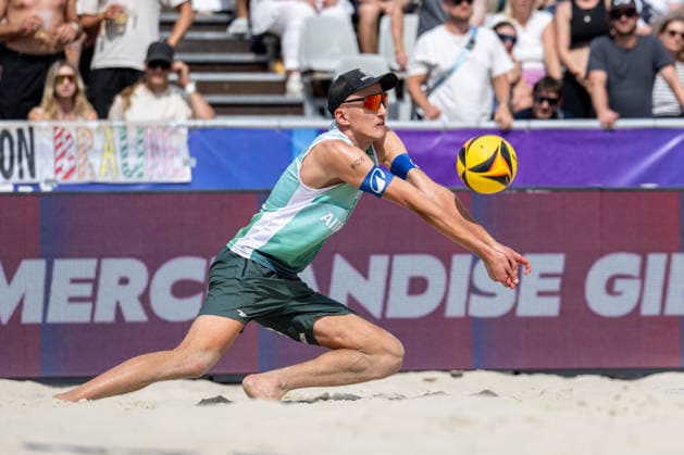 RECORD DATE NOT STATED German Beach Championship - Deutsche Beachvolleyball Meisterschaft Dortmund, Germany 29.08.2026 DORTMUND, GERMANY - AUGUST 29: Momme Lorenz (Player 1, 1. Beachclub Kiel) during the German Beach Championship - Deutsche Beachvolleyball Meisterschaft at Dortmund on August 29, 2026 in Dortmund, Germany. Copyright: xBEAUTIFULxSPORTS PeterxWeberx
