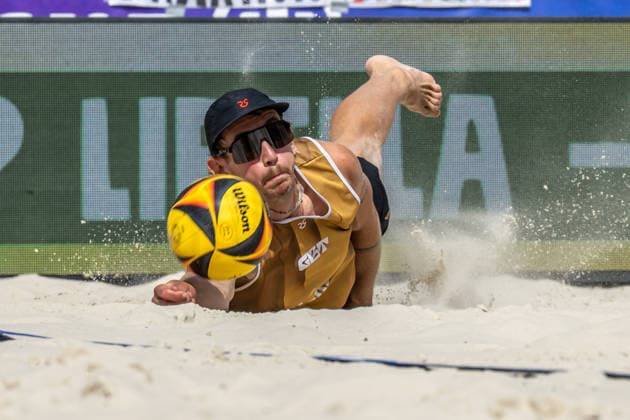 RECORD DATE NOT STATED German Beach Championship - Deutsche Beachvolleyball Meisterschaft Dortmund, Germany 29.08.2026 DORTMUND, GERMANY - AUGUST 29: Lukas Pfretzschner (Player 2, Eintracht Spontent) during the German Beach Championship - Deutsche Beachvolleyball Meisterschaft at Dortmund on August 29, 2026 in Dortmund, Germany. Copyright: xBEAUTIFULxSPORTS PeterxWeberx