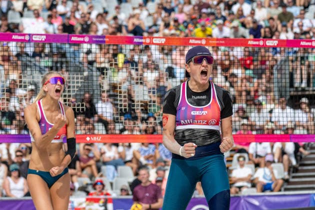RECORD DATE NOT STATED German Beach Championship - Deutsche Beachvolleyball Meisterschaft Dortmund, Germany 29.08.2026 DORTMUND, GERMANY - AUGUST 29: Melanie Gernert (Player 2, SV Energie Cottbus), Nele Barber (Player 1, SV Energie Cottbus) during the German Beach Championship - Deutsche Beachvolleyball Meisterschaft at Dortmund on August 29, 2026 in Dortmund, Germany. Copyright: xBEAUTIFULxSPORTS PeterxWeberx