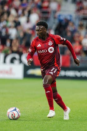 Derrick Etienne Jr of Toronto FC controls the ball during the MLS, Fussball Herren, USA Regular Season match between Toronto FC and New York City FC on August 29, 2026 in BMO Field, Toronto, Ontario, Canada Copyright: xCurtisxWongx xSPPx Sportspressphoto_SPR219399