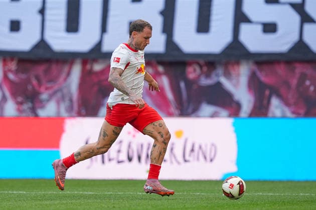 29.08.2026, xydrx, Herren, Fußball, 1.Bundesliga, RB Leipzig - Borussia Mönchengladbach, Saison 2026 2027, Red Bull Arena: David Raum (RB Leipzig, 22) DFB regulations prohibit any use of photographs as image sequences and or quasi-video. *** August 29, 2026, xydrx, Men s, Soccer, Bundesliga 1, RB Leipzig vs. Borussia Mönchengladbach, 2026–2027 Season, Red Bull Arena, David Raum (RB Leipzig), 22. DFB regulations prohibit any use of photographs as image sequences and or quasi-video. Copyright: HMBxMedia YannisxDreimann