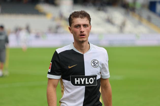 29.08.2026, Fussball, Herren, 1. Bundesliga, Saison 2026 2027, SV 07 Elversberg - Bayer 04 Leverkusen, Maurice Krattenmacher (SV 07 Elversberg) Elversberg Ursapharm-Arena an der Kaiserlinde Saarland Deutschland (DEU) *** August 29, 2026, Soccer, Men s, Bundesliga 1, 2026–2027 Season, SV 07 Elversberg vs. Bayer 04 Leverkusen, Maurice Krattenmacher, SV 07 Elversberg, Elversberg, Ursapharm Arena an der Kaiserlinde, Saarland, Germany, DEU Copyright: xSebastianxBachx
