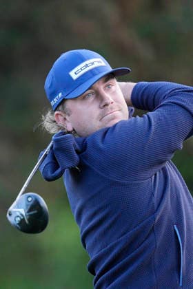 SUTTON COLDFIELD, ENGLAND - AUG 30: Oliver Lindell (FIN) plays from the eighteenth tee during the delayed Round 3 at the 2026 Husqvarna British Masters at The Belfry, Sutton Coalfield on August 30, 2026 in Warwickshire, England The 2026 Husqvarna British Masters