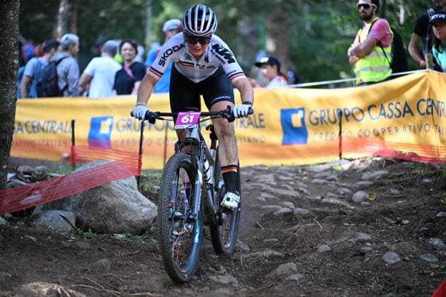 XCO Olympic Cross-Country - Women Under 23 (61) Lina Huber of Germany competes during UCI MTB World Championship, WM, Weltmeisterschaft - Val di Sole 2026 - XCO Olympic Cross-Country - Women Under 23 category race on August 30, 2026 Val di Sole, Trento Italy. Commezzadura Trentino Italy  Copyright: xRobertoxTommasinix originalFilename:tommasini-ucimtbwo260830_np1Mp.jpg