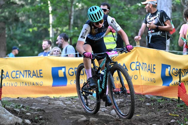 XCO Olympic Cross-Country - Women Under 23 (58) Mairit Kaarjarv of Estonia competes during UCI MTB World Championship, WM, Weltmeisterschaft - Val di Sole 2026 - XCO Olympic Cross-Country - Women Under 23 category race on August 30, 2026 Val di Sole, Trento Italy. Commezzadura Trentino Italy  Copyright: xRobertoxTommasinix originalFilename:tommasini-ucimtbwo260830_npuG1.jpg
