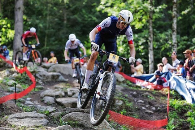 2026 UCI Mountain Bike World Championships Picture by Alex Whitehead SWpix.com - 30 08 2026 - Cycling - 2026 UCI Mountain Bike World Championships - Val di Sole, Trentino, Italy - Cross-country Olympic (XCO) - Men Under-23 (U23) - Nael Rouffiac (France) Copyright: x xSWpix.comx(t axPhotographyxHubxLtd)xAlexxWhitehead SWpix.comx SWP-3030-21349