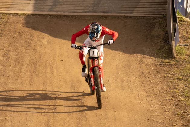 IPA87930370 - Goldstone Jackson (CAN) during the Men s Elite Downhill race at the Val di Sole UCI Mountain Bike World Championships—the DHI race at Val di Sole Downhill—on August 29, 2026.  Copyright: xFabioxAverna IPAxSportx xx 87930370