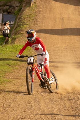 IPA87930381 - Goldstone Jackson (CAN) during the Men s Elite Downhill race at the Val di Sole UCI Mountain Bike World Championships—the DHI race at Val di Sole Downhill—on August 29, 2026.  Copyright: xFabioxAverna IPAxSportx xx 87930381
