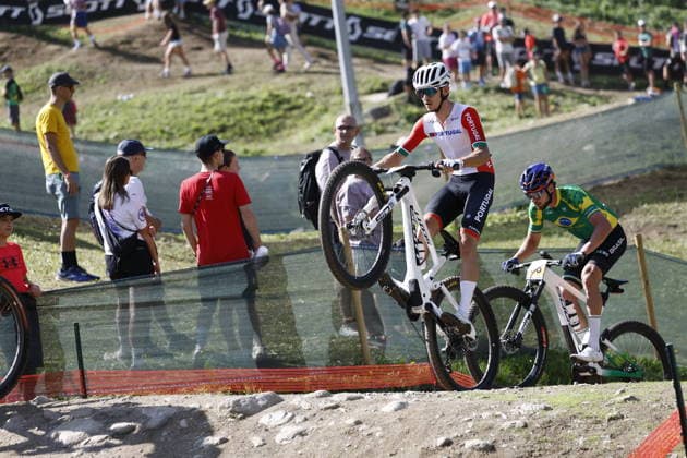 30.08.2026, Daolasa di Commezzadura, Val di Sole Bikeland, 2026 UCI MTB World Championship, WM, Weltmeisterschaft Men U23 s XCO (cross country olympic) Joao Fonseca 61 (POR) Daolasa di Commezzadura Val di Sole Bikeland Trento Italy Copyright: xJustPictures.ch FrancescoxMinghettix jp-en-FrMi-_NG_0210