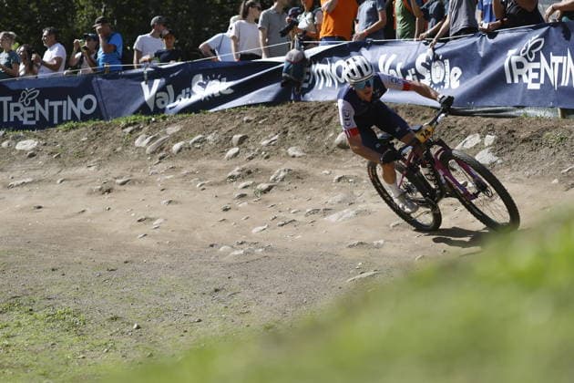 30.08.2026, Daolasa di Commezzadura, Val di Sole Bikeland, 2026 UCI MTB World Championship, WM, Weltmeisterschaft Men U23 s XCO (cross country olympic) Lucas Teste 14 (FRA) Daolasa di Commezzadura Val di Sole Bikeland Trento Italy Copyright: xJustPictures.ch FrancescoxMinghettix jp-en-FrMi-_NG_0253