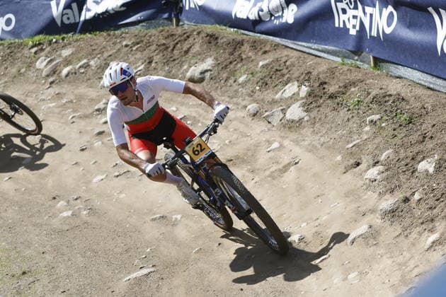 30.08.2026, Daolasa di Commezzadura, Val di Sole Bikeland, 2026 UCI MTB World Championship, WM, Weltmeisterschaft Men U23 s XCO (cross country olympic) Victor Enev 62 (BUL) Daolasa di Commezzadura Val di Sole Bikeland Trento Italy Copyright: xJustPictures.ch FrancescoxMinghettix jp-en-FrMi-_NG_0294