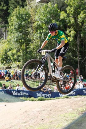 30.08.2026, Daolasa di Commezzadura, Val di Sole Bikeland, 2026 UCI MTB World Championship, WM, Weltmeisterschaft Men U23 s XCO (cross country olympic) Gustavo De Souza Nogueira 81 (BRA) Daolasa di Commezzadura Val di Sole Bikeland Trento Italy Copyright: xJustPictures.ch FrancescoxMinghettix jp-en-FrMi-_NG_0300