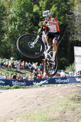 30.08.2026, Daolasa di Commezzadura, Val di Sole Bikeland, 2026 UCI MTB World Championship, WM, Weltmeisterschaft Men U23 s XCO (cross country olympic) Joao Fonseca 61 (POR) Daolasa di Commezzadura Val di Sole Bikeland Trento Italy Copyright: xJustPictures.ch FrancescoxMinghettix jp-en-FrMi-_NG_0304