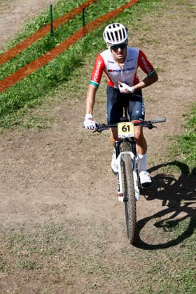 30.08.2026, Daolasa di Commezzadura, Val di Sole Bikeland, 2026 UCI MTB World Championship, WM, Weltmeisterschaft Men U23 s XCO (cross country olympic) Joao Fonseca 61 (POR) Daolasa di Commezzadura Val di Sole Bikeland Trento Italy Copyright: xJustPictures.ch FrancescoxMinghettix jp-en-FrMi-_NG_0585
