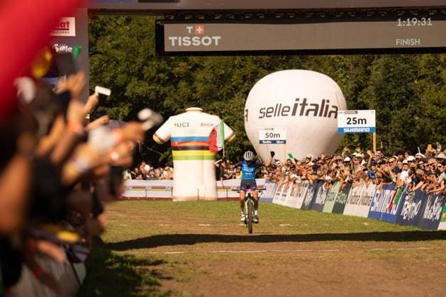 CYCLING - MTB - Mountain Biking - UCI MTB World Championships Photo by IPA ABACAPRESS.COM87930065 - Valentina Corvi (ITA) during the Women’s Under-23 Cross-Country Olympic race at the Val di Sole UCI Mountain Bike World Championships—DHI race at Val di Sole Downhill, on August 30, 2026. Val di Sole Italy  Copyright: xIPAxSport ABACAx