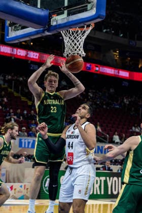 August 30, 2026, Manila, Manila, Philippines: Australia s Luke TRAVERS dunks the ball. (R) Ahmad AL-DWAIRI FIBA World Cup Basketball Asian Qualifiers The Australian Boomers vs Jordan in the Group E match of the FIBA Basketball World Cup Qualifiers at the Mall of Asia Arena, Manila, Philippines on Sunday 30 August 2026..The top 2 teams with qualify for the FIBA Basketball World Cup, Qatar in 2027. FIBA World Cup Basketball Asian Qualifiers  - ZUMAr144 20260830_zap_r144_040 Copyright: xJaynexRussellx