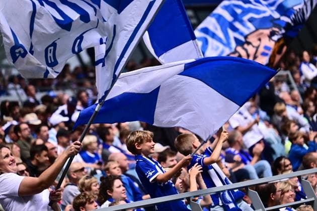 KAA Gent v Club Brugge - Jupiler Pro League GENT, BELGIUM - AUGUST 30 : Fans of AA Gent pictured during the Jupiler Pro League match between KAA Gent and Club Brugge on August 30, 2026 in Gent, Belgium, 30 08 2026 Gent Belgium  Copyright: xPeterxDexVoechtx