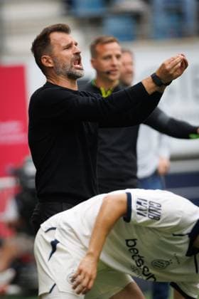 Club s head coach Ivan Leko pictured during a soccer match between KAA Gent and Club Brugge, Sunday 30 August 2026 in Gent, on day 4 of the 2026-2027 Jupiler Pro League first division of the Belgian championship. KURTxDESPLENTER  x184735879x