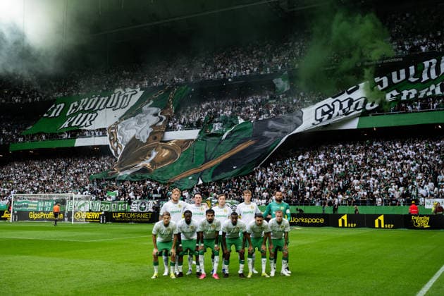 260830 Hammarbys startelva inför fotbollsmatchen i Allsvenskan mellan AIK och Hammarby den 30 augusti 2026 i Stockholm. Copyright: JESPERxZERMAN BB260830JZ010
