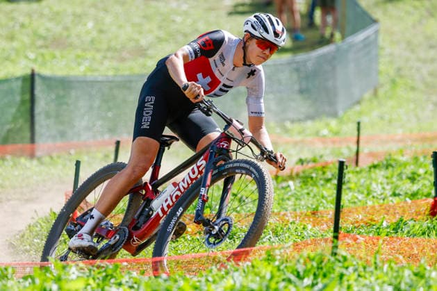 TRENTO, ITALY - AUGUST 30: Alessandra Keller from Switzerland in action during the Uci Mountainbike World Championship, WM, Weltmeisterschaft - Women Elite Cross-County World Championships at Val di Sole on August 30, 2026 in Trento, Italy. Trento Val di Sole Trento Italy Copyright: xJustPictures.ch FrancescoxMinghettix jp-en-EuSpIm-JP6_FRM_UCIWC_GRLXCO_30Aug_000243