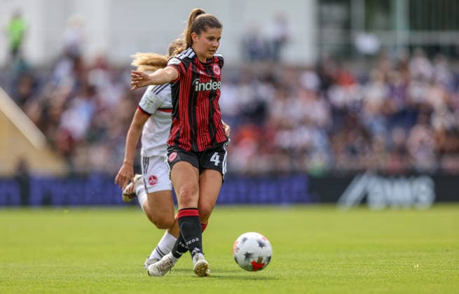 GER, Frankfurt, Eintracht Frankfurt vs 1. FC Nürnberg, Google Pixel Frauen Bundesliga, Fussball, DFB, Spielzeit 2026 2027, Stadion am Brentanobad, 2. Spieltag im Bild: Noemi Ivelj (Eintracht Frankfurt Frauen 4) DFB DFL REGULATIONS PROHIBIT ANY USE OF PHOTOGRAPHS AS IMAGE SEQUENCES AND OR QUASI-VIDEO, 30.08.2026 *** GER, Frankfurt, Eintracht Frankfurt vs. 1. FC Nürnberg, Google Pixel Women s Bundesliga, Soccer, DFB, 2026–2027 Season, Stadion am Brentanobad, Matchday 2 in pictures: Noemi Ivelj, Eintracht Frankfurt Women. 4. DFB and DFL regulations prohibit any use of photographs as image sequences and or quasi-video. August 30, 2026 Copyright: HMBxMedia HendrikxHamelau