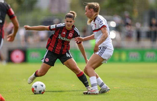 GER, Frankfurt, Eintracht Frankfurt vs 1. FC Nürnberg, Google Pixel Frauen Bundesliga, Fussball, DFB, Spielzeit 2026 2027, Stadion am Brentanobad, 2. Spieltag im Bild: Noemi Ivelj (Eintracht Frankfurt Frauen 4) DFB DFL REGULATIONS PROHIBIT ANY USE OF PHOTOGRAPHS AS IMAGE SEQUENCES AND OR QUASI-VIDEO, 30.08.2026 *** GER, Frankfurt, Eintracht Frankfurt vs. 1. FC Nuremberg, Google Pixel Women’s Bundesliga, Soccer, DFB, 2026–2027 Season, Stadion am Brentanobad, Matchday 2 in pictures: Noemi Ivelj, Eintracht Frankfurt Women. 4 DFB DFL regulations prohibit any use of photographs as image sequences and or quasi-video. August 30, 2026 Copyright: HMBxMedia HendrikxHamelau