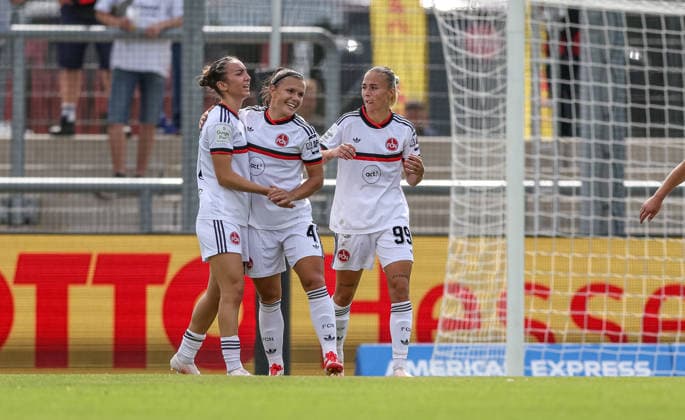 GER, Frankfurt, Eintracht Frankfurt vs 1. FC Nürnberg, Google Pixel Frauen Bundesliga, Fussball, DFB, Spielzeit 2026 2027, Stadion am Brentanobad, 2. Spieltag im Bild: Louna Lapassouse (FC Nürnberg Frauen 99), Tor, Jubel und Freude, Emotionen, 0:1 DFB DFL REGULATIONS PROHIBIT ANY USE OF PHOTOGRAPHS AS IMAGE SEQUENCES AND OR QUASI-VIDEO, 30.08.2026 *** GER, Frankfurt, Eintracht Frankfurt vs. 1. FC Nürnberg, Google Pixel Women s Bundesliga, Soccer, DFB, 2026–2027 Season, Stadion am Brentanobad, Matchday 2 in Pictures: Louna Lapassouse, 1. FC Nürnberg Women 99, Goal, Celebration and Joy, Emotions, 0–1. DFB and DFL regulations prohibit any use of photographs as image sequences and or quasi-video. August 30, 2026 Copyright: HMBxMedia HendrikxHamelau