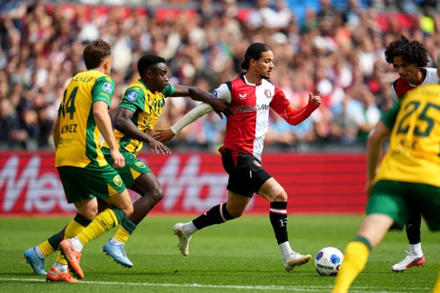 Eredivisie: Feyenoord Rotterdam v ADO Den Haag Rotterdam - Anis Hadj Moussa of Feyenoord Rotterdam dribbles during the fourth competition round of the 2026 2027 Eredivisie season. The match is set between Feyenoord Rotterdam and ADO Den Haag at De Kuip on 30 August 2026 in Rotterdam, The Netherlands. (Hero Images Yannick Verhoeven) Copyright: xYannickxVerhoevenx