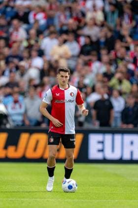 ROTTERDAM , 30-08-2026 , Stadium feijenoord De Kuip , season 2025 2026 , Dutch Eredivisie football , match between Feyenoord and ADO Den Haag , picture shows Feyenoord player Mika Marmol Feyenoord - ADO  x206244025x Copyright: