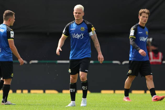 30.08.2026, Fussball, Herren, 3. Liga, Saison 2026 2027, 1. FC Saarbrücken - FC Hansa Rostock, Florian Pick (1. FC Saarbrücken) enttäuscht Saarbrücken Ludwigsparkstadion Saarland Deutschland (DEU) Copyright: xSebastianxBachx