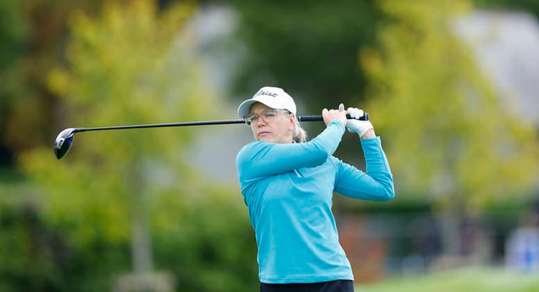 RECORD DATE NOT STATED 30th August 2026; The K Club, Straffan, County Kildare, Ireland: KPMG Womens Irish Open Golf, Final Round; Ursala Wikstrom of Finland tees off on he 1st hole PeterxFitzpatrick