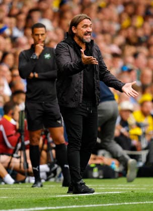 Leeds, England, 30th August 2026. Daniel Farke manager of Leeds United during the Leeds United vs Brentford Premier League match at Elland Road, Leeds. Picture credit should read: James Baylis Sportimage EDITORIAL USE ONLY. No use with unauthorised audio, video, data, fixture lists, club league logos or live services. Online in-match use limited to 120 images, no video emulation. No use in betting, games or single club league player publications. SPI_012_JB_Leeds_Brentford SPI-4950-0012