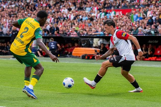 ROTTERDAM , 30-08-2026 , Stadium feijenoord De Kuip , season 2025 2026 , Dutch Eredivisie football , match between Feyenoord and ADO Den Haag , picture shows Feyenoord player Javi Lopez Feyenoord - ADO  x206245808x Copyright:
